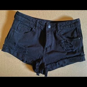 Black high waisted shorts